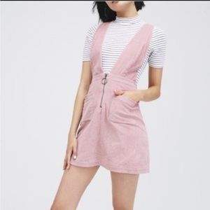 Wild Fable Pink Corduroy Overall Dress — S